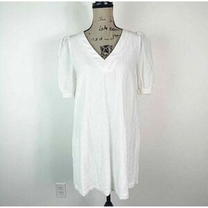 BB DAKOTA by Steve Madden Women's Fields of Gold Dress White Size Small Crinkle